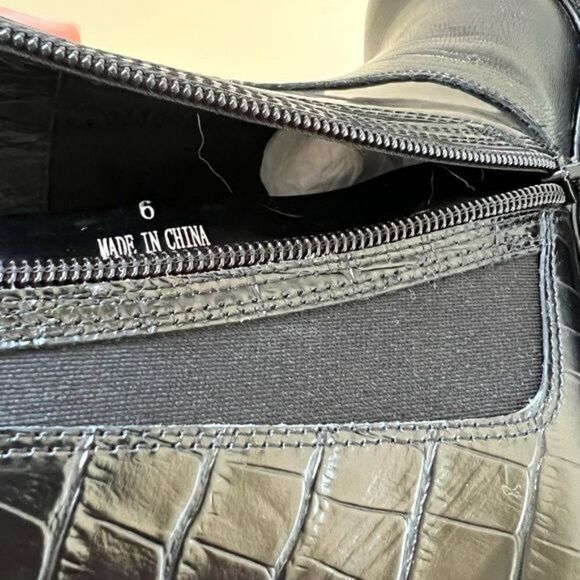 Jeffrey Campbell CORRODE CHELSEA BOOT IN BLACK LIZARD PRINT MULTI Size 6 - Picture 10 of 11